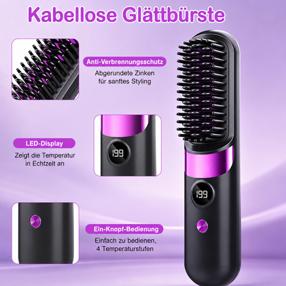 Lunvé Heat Brush | Kabellose Glättbürste