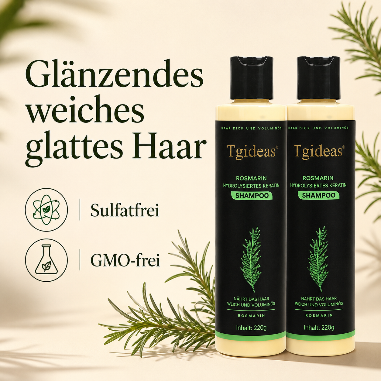 Lunvé Rosemary Ritual | Belebendes Shampoo mit Rosmarin & Keratin
