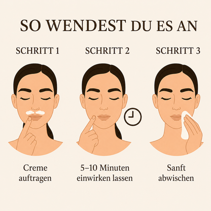 Lunvé Soft Touch | Gesichts-Enthaarungscreme für empfindliche Haut