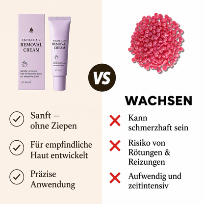 Lunvé Soft Touch | Gesichts-Enthaarungscreme für empfindliche Haut